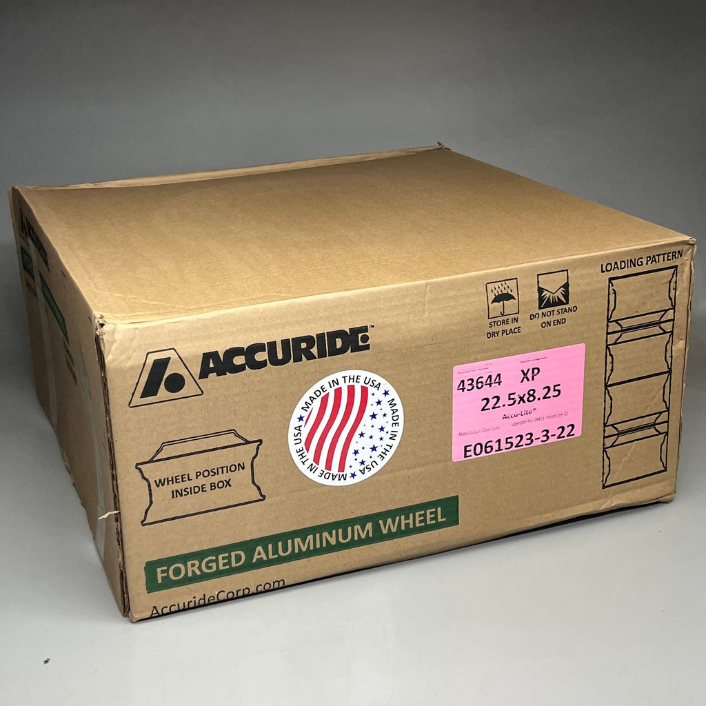 ACCURIDE Accu-Lite 22.5 x 8.25 Inch Aluminum Hub Pilot Wheel 10 Hole 43644 XP