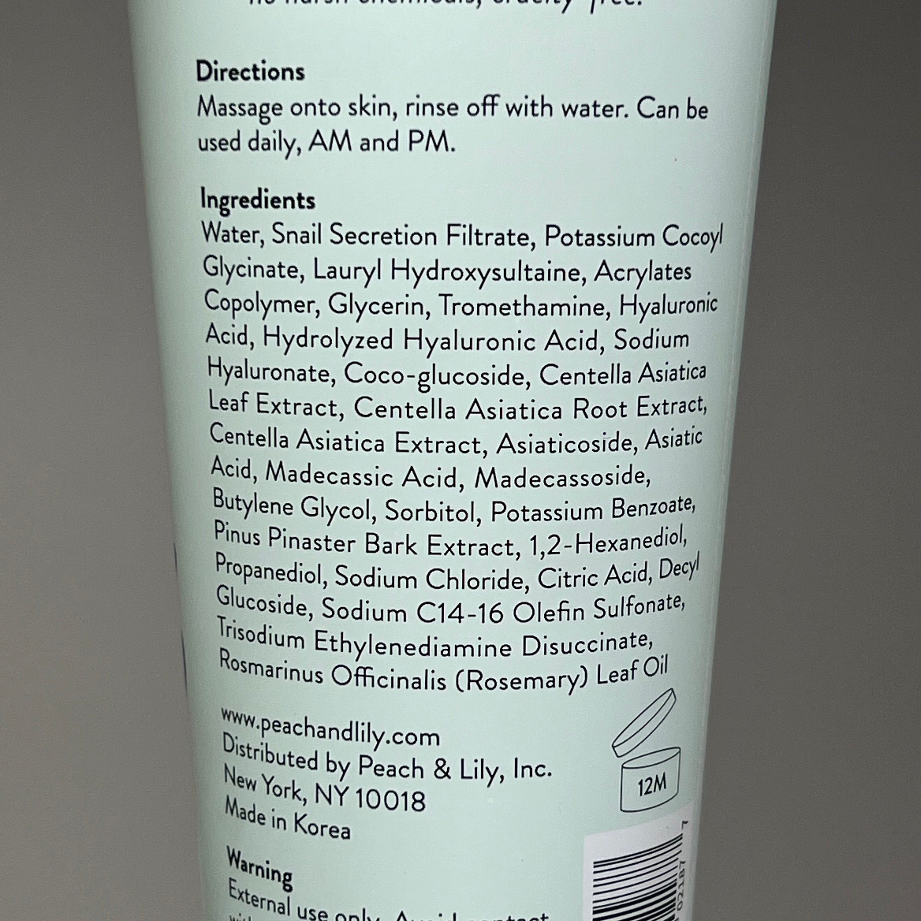 PEACH SLICES Snail Rescue Purifying Cleanser w/ Snail Mucin 4.05fl oz