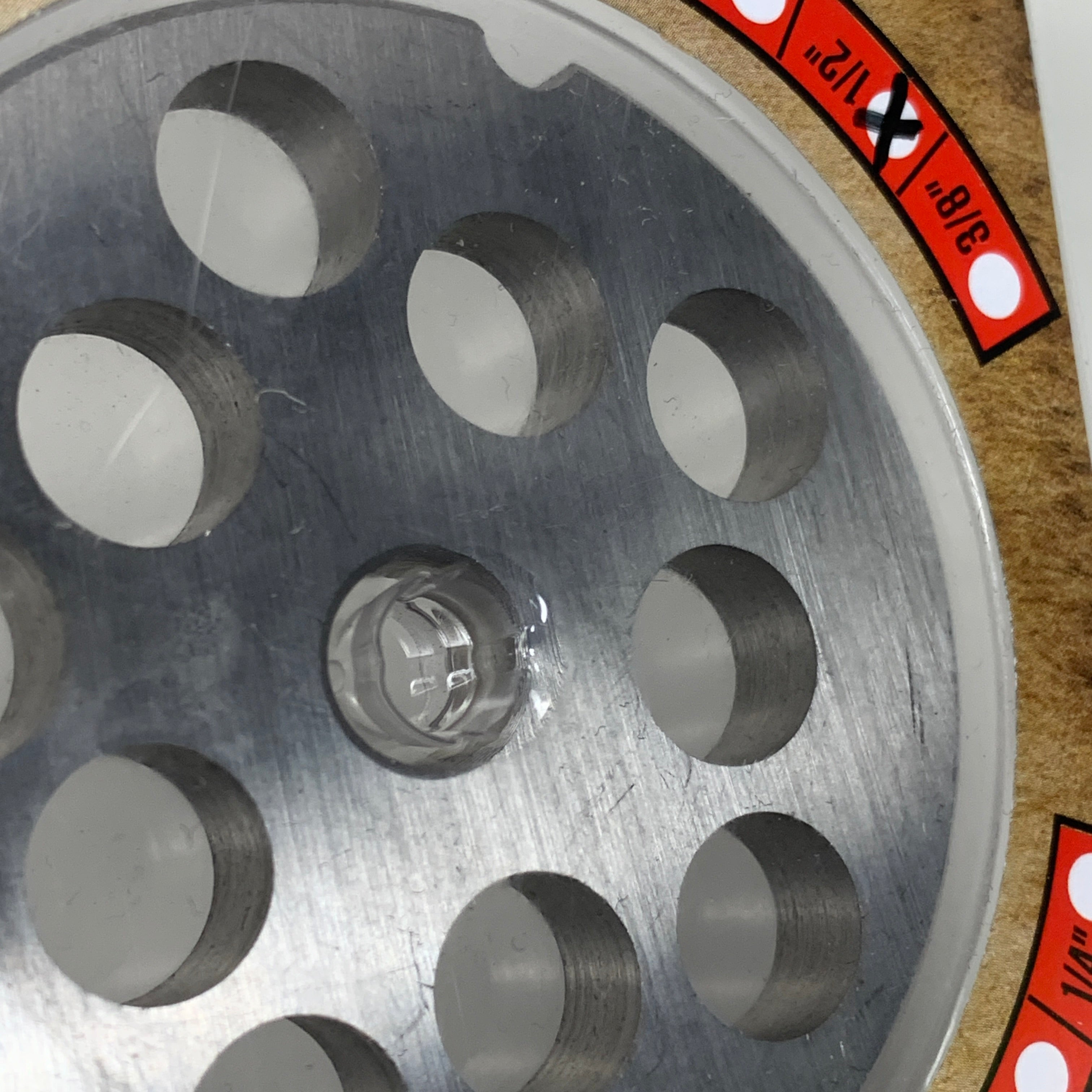 LEM Grinder Plate 12mm #12 (1/2") 2-3/4" Plate Diameter Stainless Steel 476SS