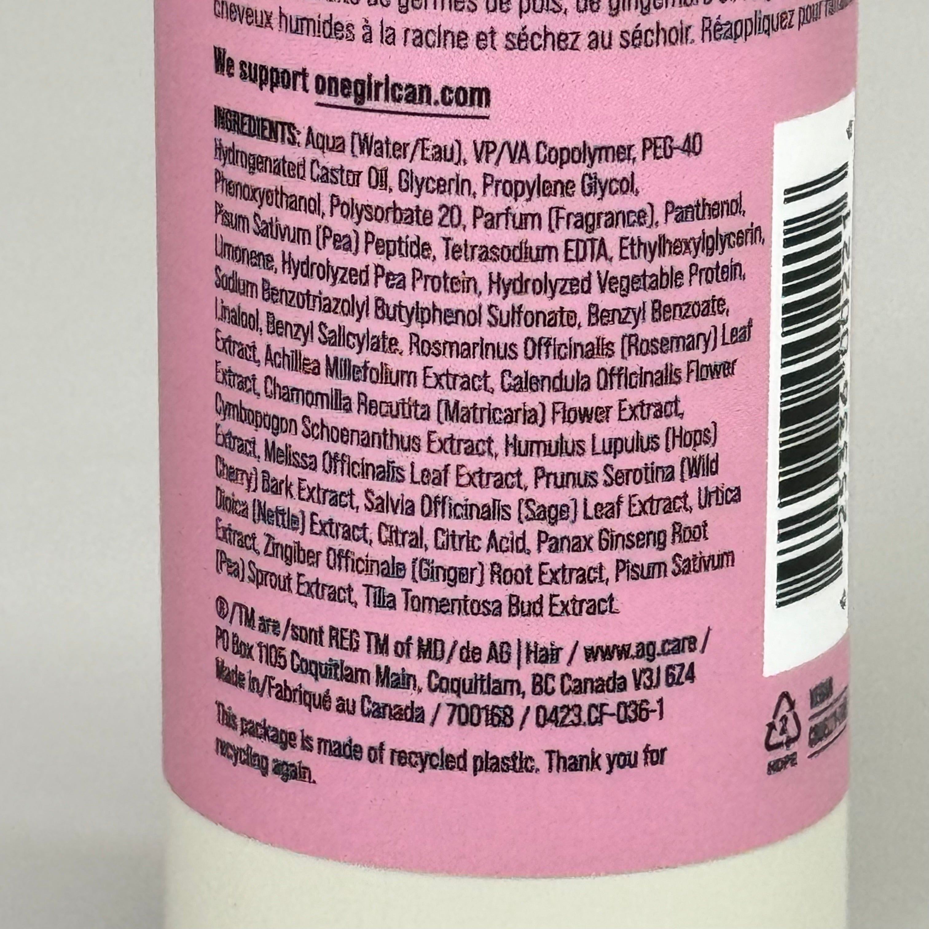 AG CARE Refresh Soft Hold Body Volumizer Spray & Heat Protectant 5 fl oz 100132