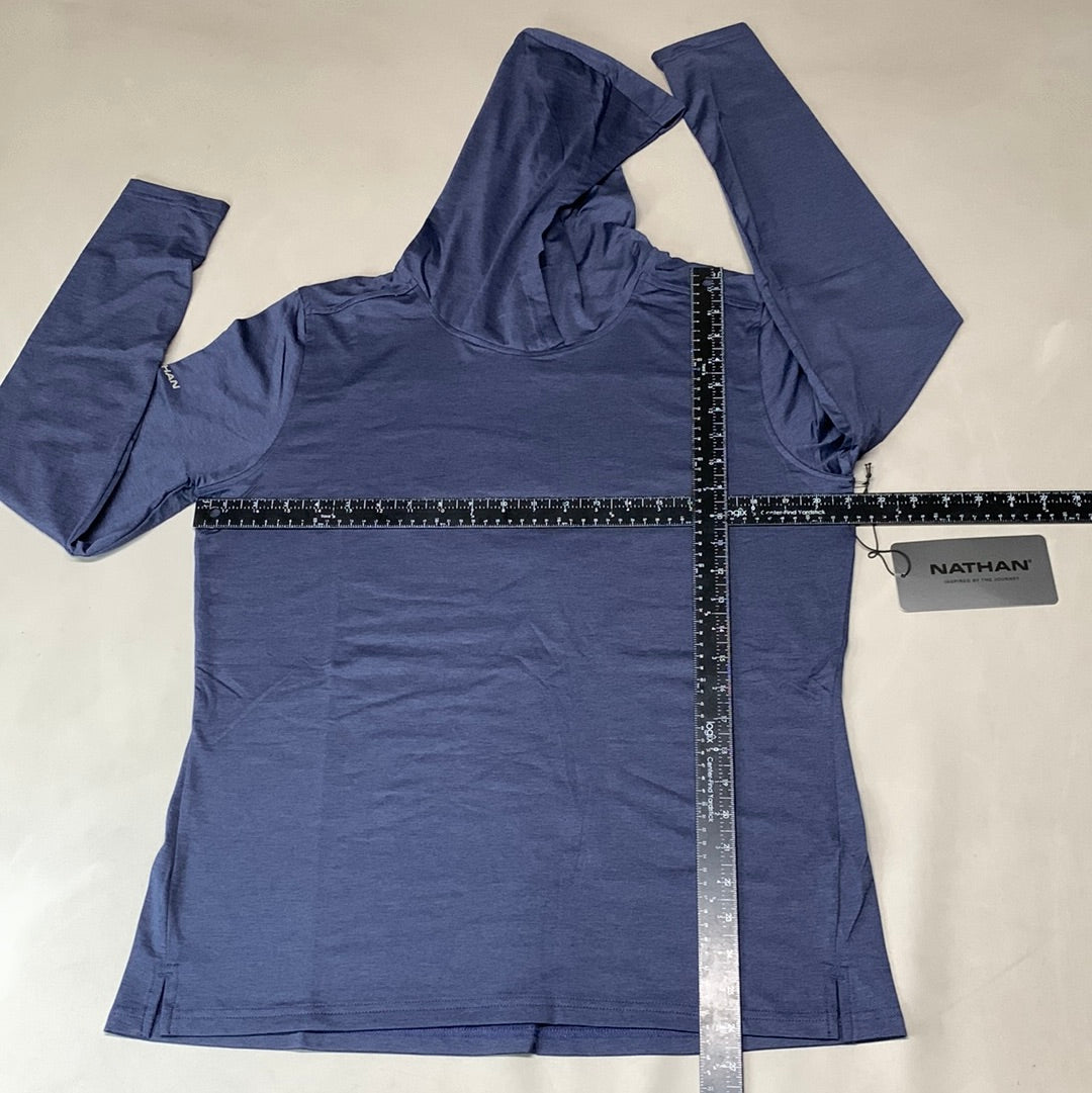 NATHAN 365 Hooded Long Sleeve Shirt Women's Sz L Peacoat NS50080-60135-L (New)