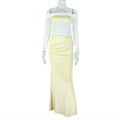 Women's Irregular Hem Pencil Dress Fitted One-Shoulder Long Sleeve Raglan Trendy Dress