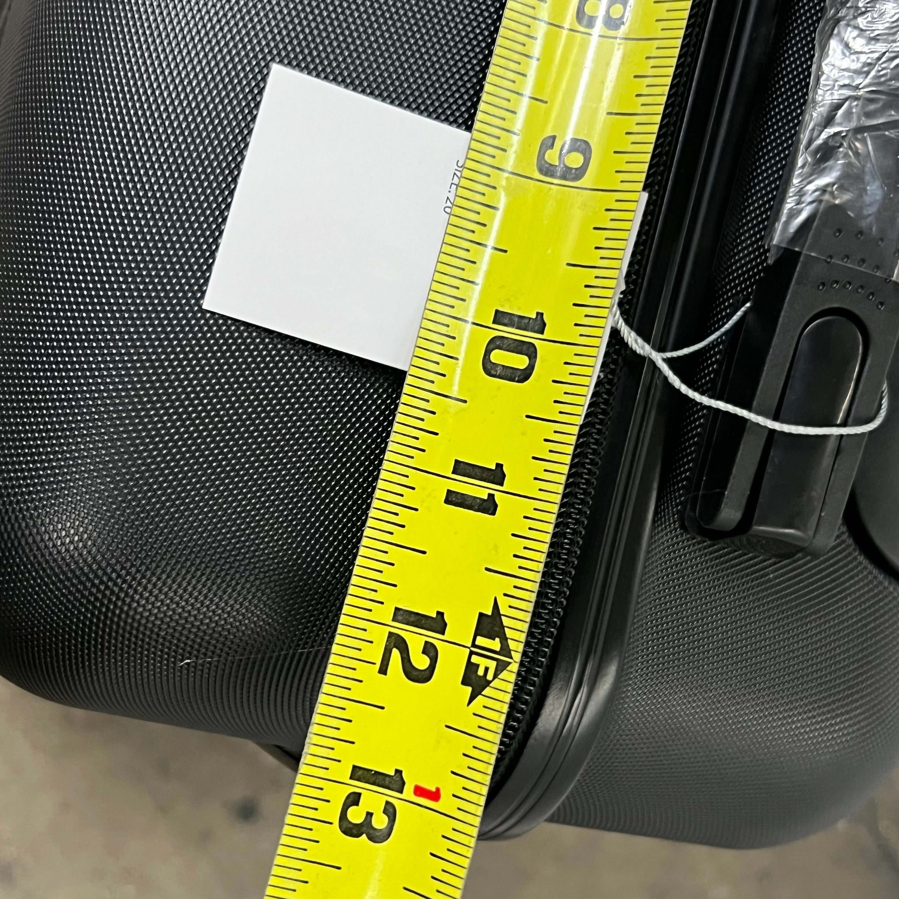 DEJUNO (3 PACK) Light Weight Expandable Spinner Rolling Suitcase Set BLACK 2207DJBF