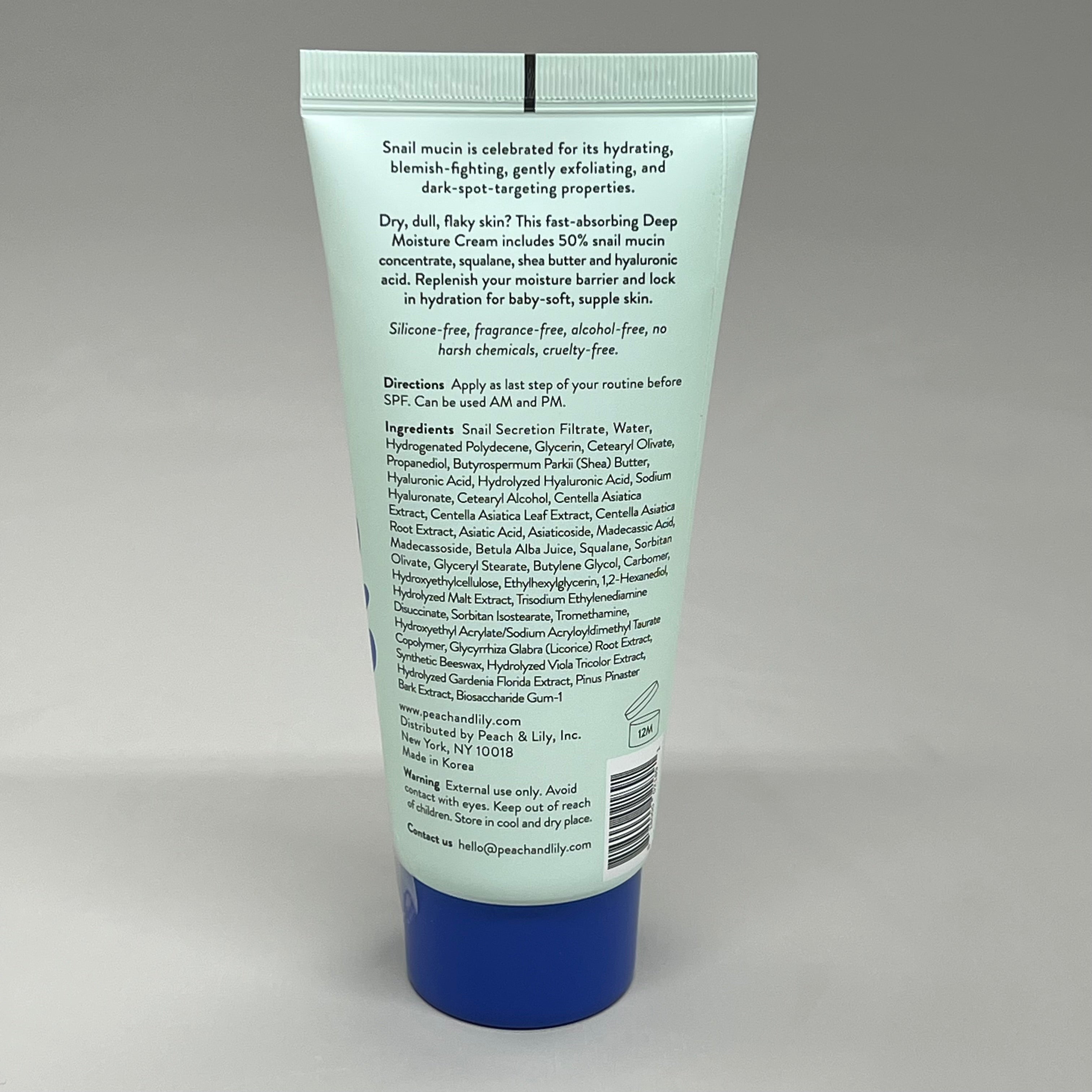 PEACH SLICES (2 PACK) Snail Rescue All-In-One Deep Moisture Squalene Cream 2.82 oz