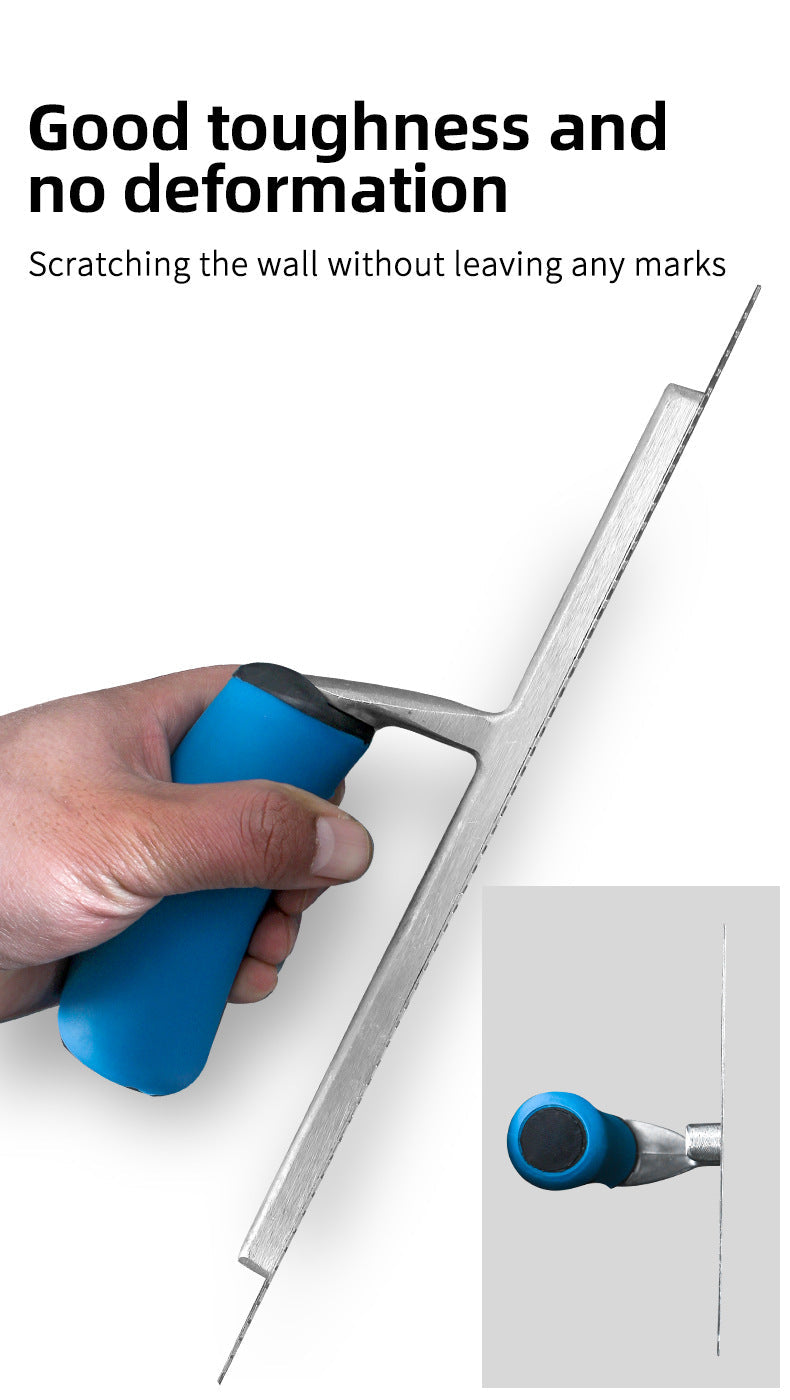 High quality stainless steel V-groove shovel, 28Cm x 11.5 Cm, perfect for buckets, slate, plaster, concrete, curved handles, hig