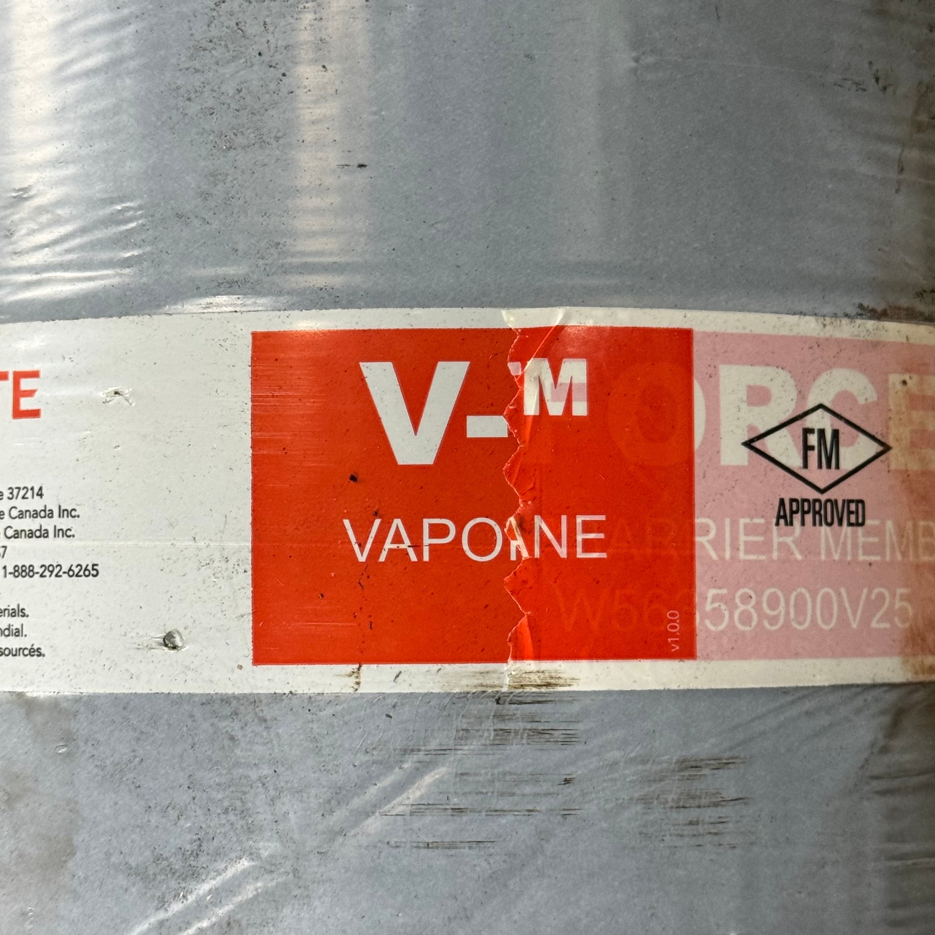 ELEVATE V-Force Vapor Barrier Membrane W56358900V25 133"Lx45”W Raincoat Material Black