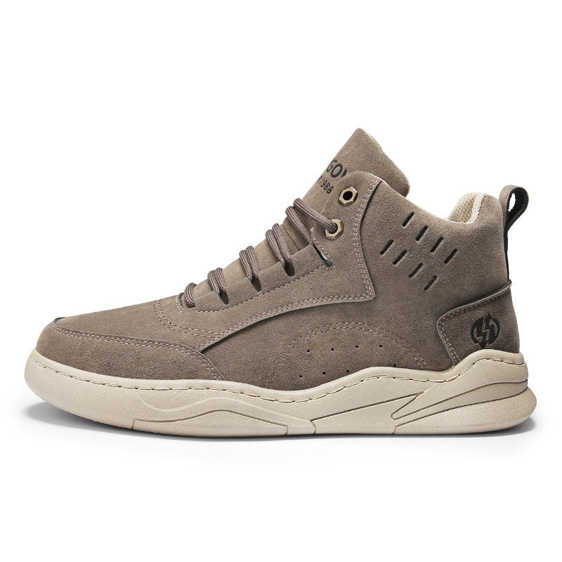 Business Men's High Quality Casual Shoes Fashion Trend Men's Sports Leather Shoes Comfortable Lace-Up Non-Slip Walking Shoes Leather Luxury Non-Slip Hiking Boots Outdoor Lightweight Shoes