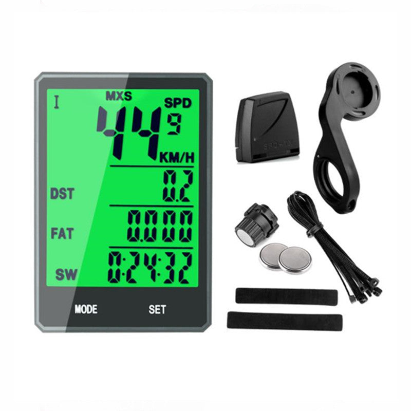Waterproof Bicycle Computer With Backlight Wireless Wired Bicycle Computer Bike Speedometer Odometer Wireless Bike Computer Waterproof Bicycle Speedometer  Support Smart Sensor LCD Backlight Display Automatic Wake-Up