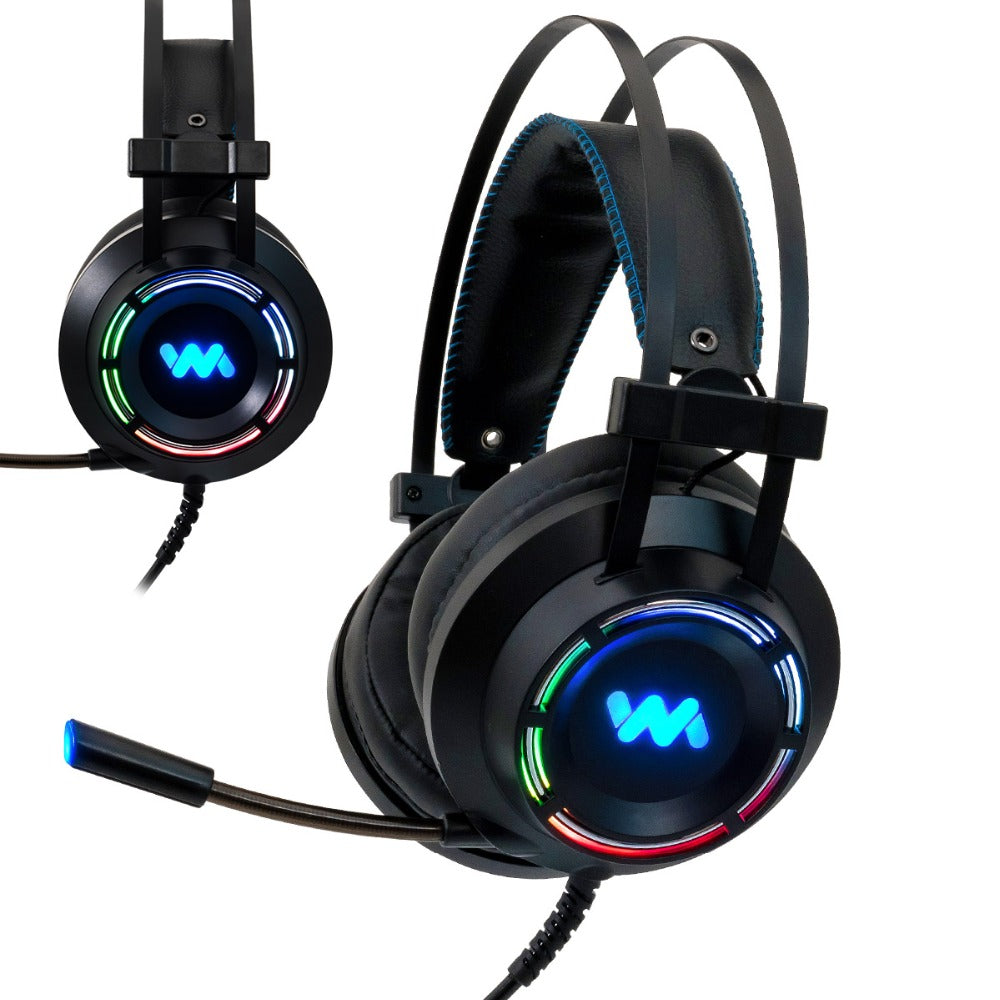 Gaming Headset Headphones with Microphone for PC Computer for Game One Professional Gamer Earphone Surround Sound RGB Light