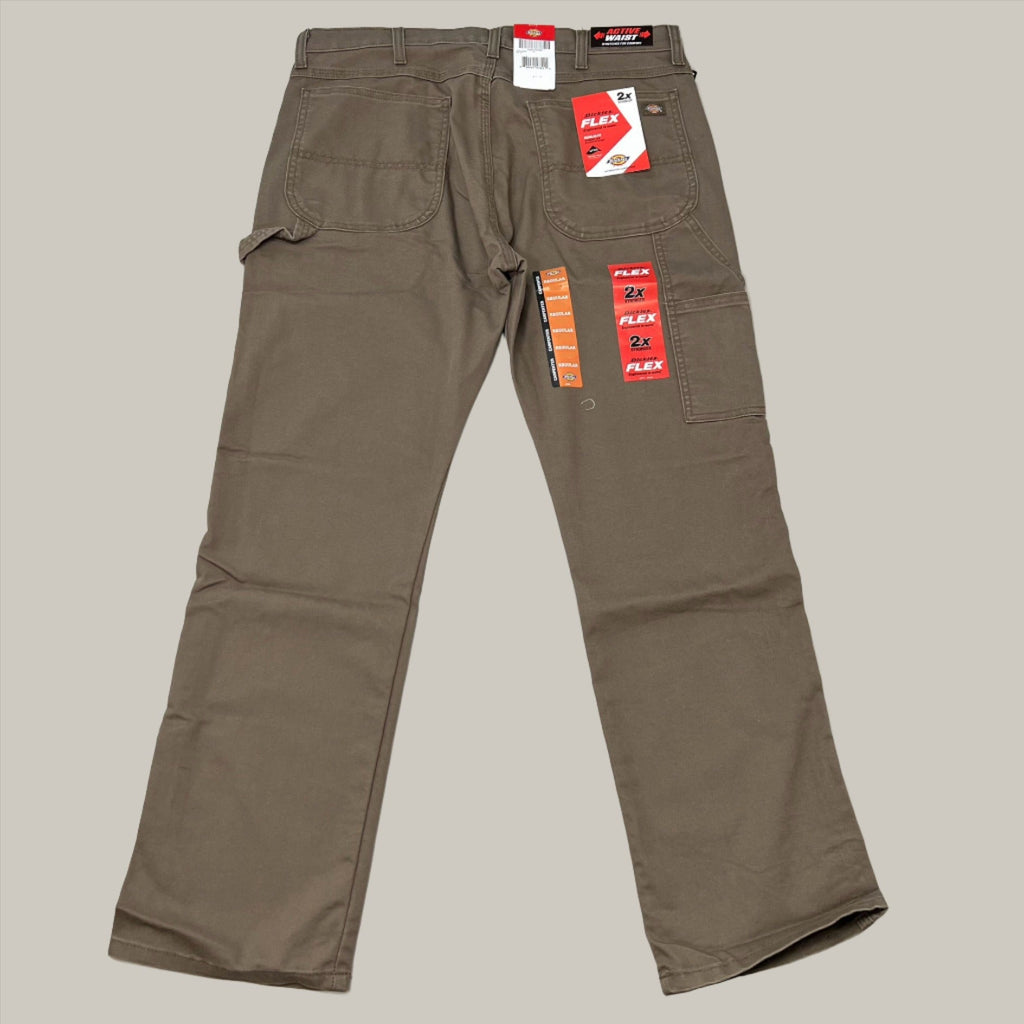 DICKIES Flex Regular Fit Double Knee Pant Men's Sz 40X32 Stonewashed Mushroom