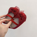Princess Toddler Soft Bottom Pumps Bow Velcro Small Fabric Shoes