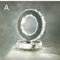 Light Luxury Crystal Table Lamp Stainless Steel Romantic Living Room