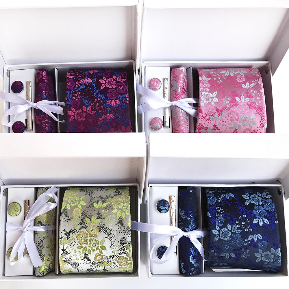 Men's Tie Gift Box 6 Piece Business Suit