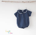 Ultra-thin Cool Lapel Baby College Style Jumpsuit
