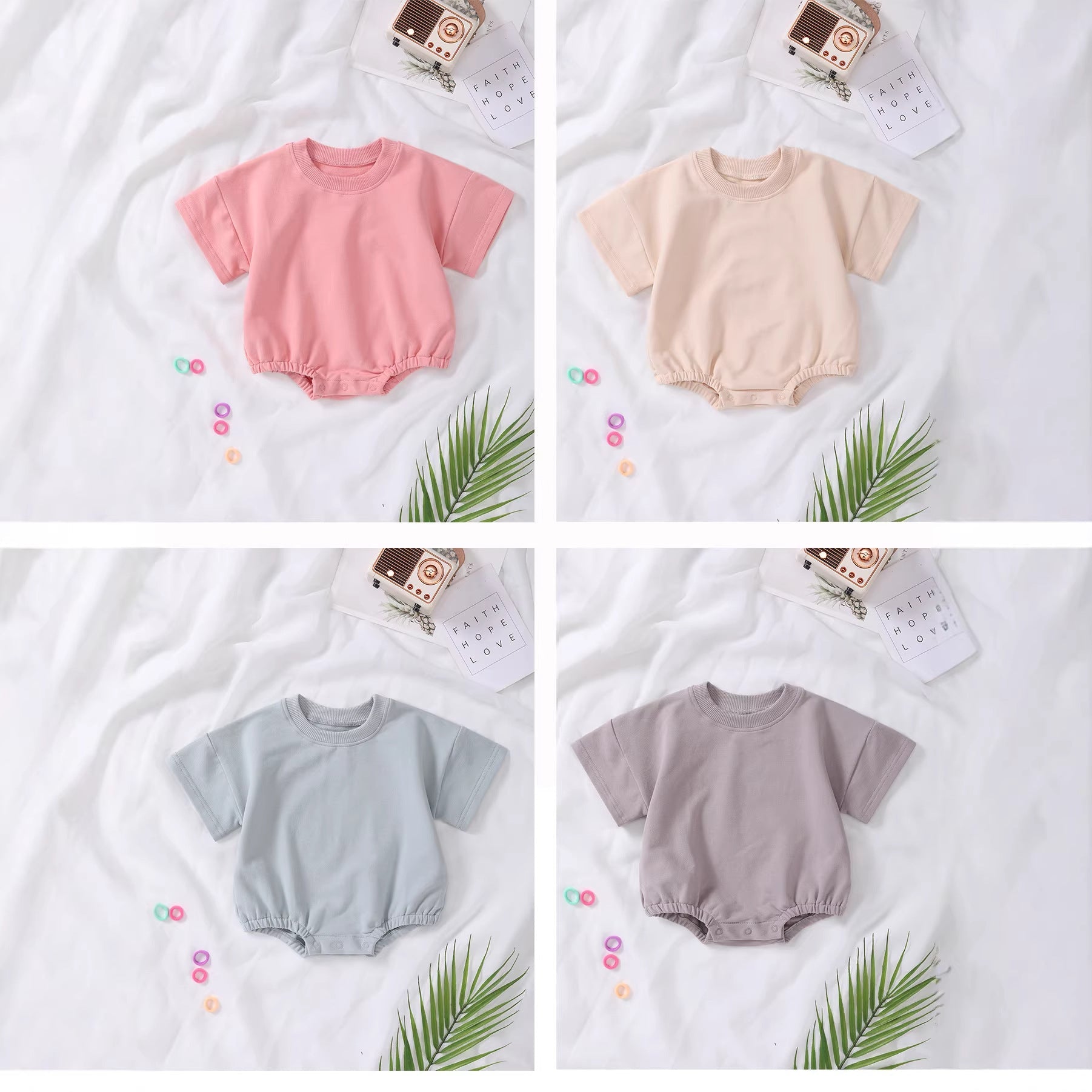 Short-sleeve Organic Cotton Romper