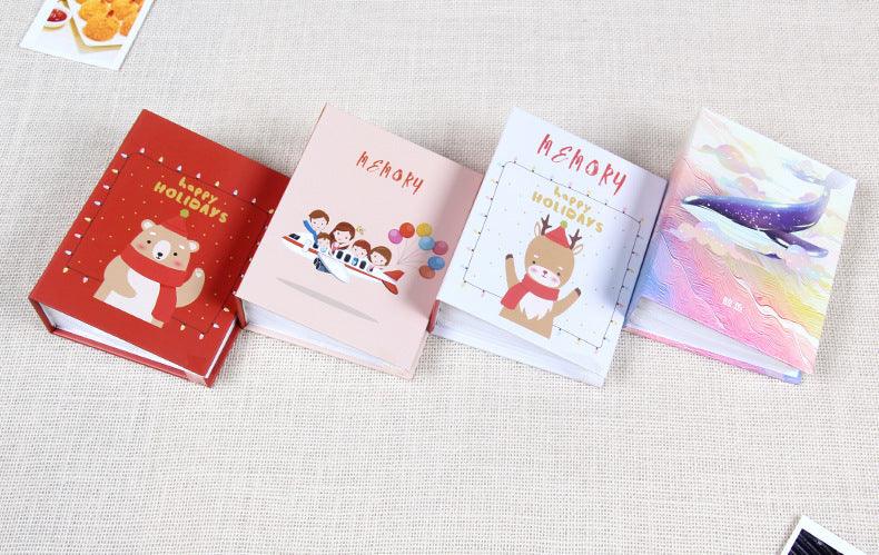5inch 13.5*9.5cm Photo Album Cartoon Cute Picture Storage Frame 100 Sheets Interleaf Type Memo Scrapbook Paper Baby Family Scrapbook Albums  Creative Children Memory DIY Book Gift