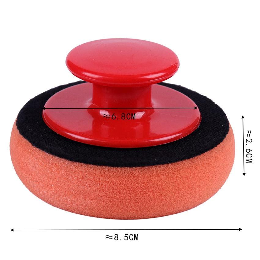 5PCS Car Wash Wax Polish Pad Polishing Pad Sponge Microfiber Sponge Applicators Car Cleaning Cloth Microfiber Applicator For Auto Polisher Waxing Sponge Car Wax Applicator Pads Kit Sponge Applicators Soft Foam Waxing Pad with Grip Handle