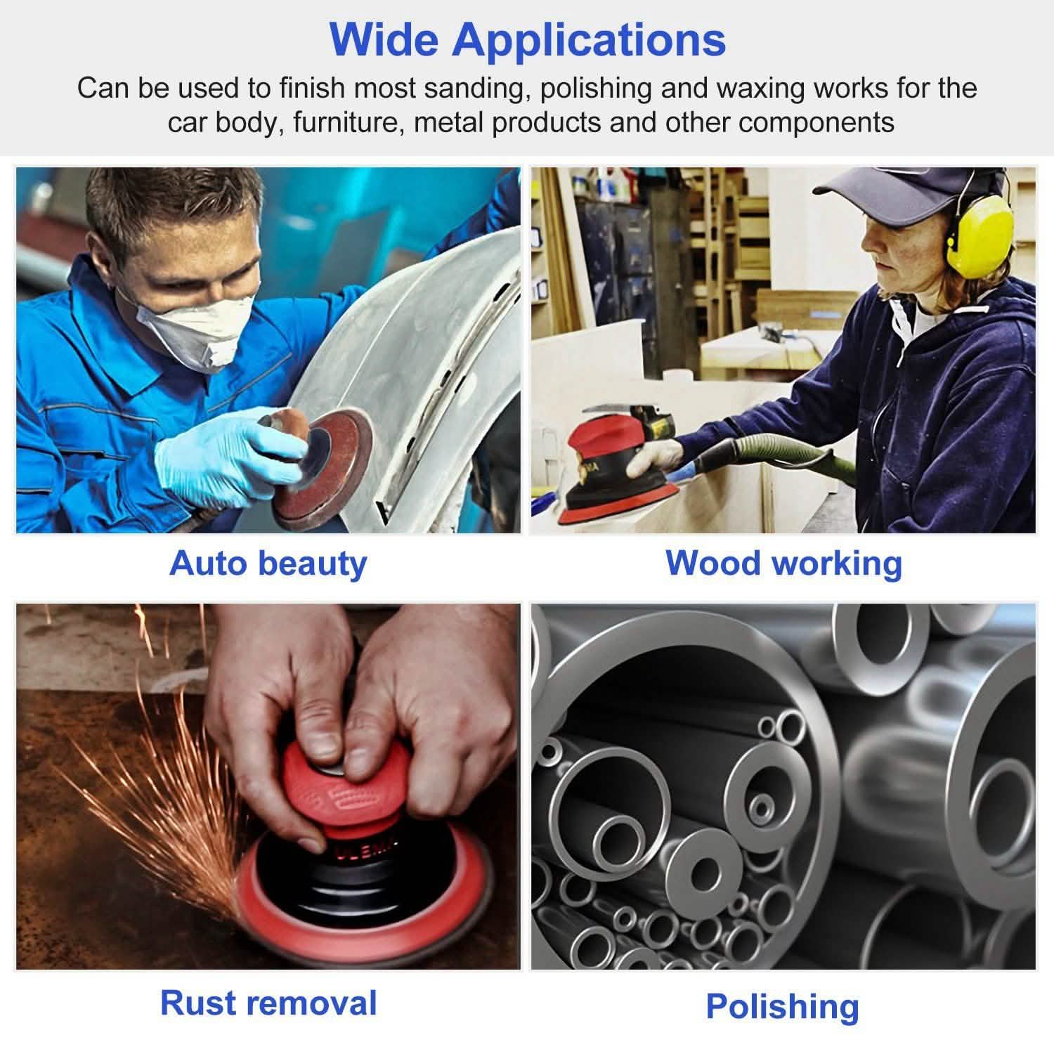 6" Air Random Orbital Sander Pneumatic