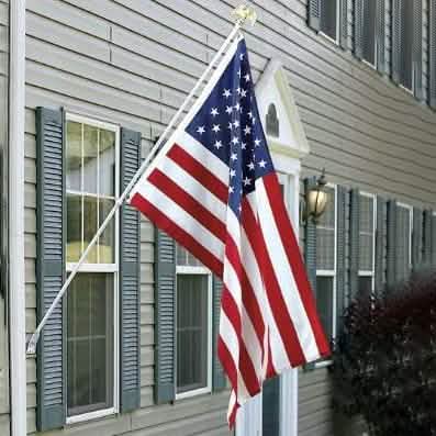 6-Foot Deluxe U.S. Flag Pole Set with Golden Eagle Top by Americana