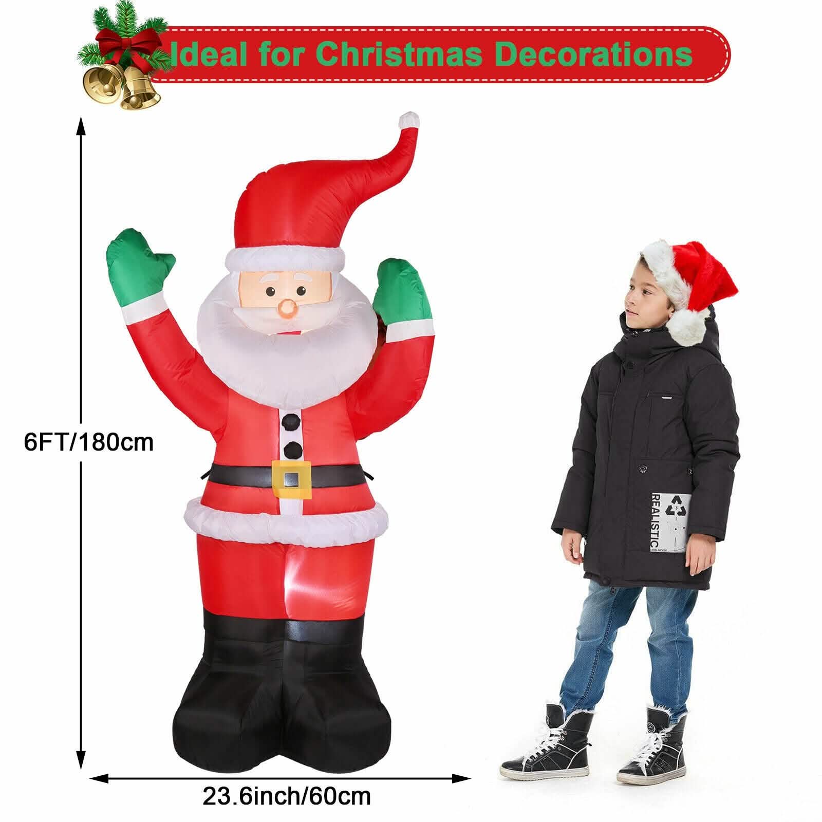 6 Ft. Santa Claus Inflatable Outdoor Decoration