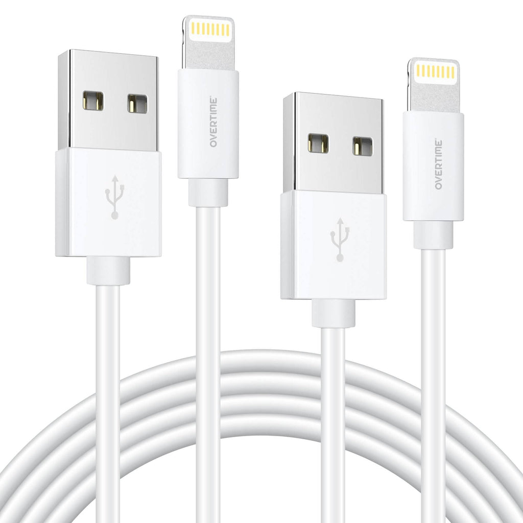 6 Ft./10 ft. Overtime Apple MFi Certified iPhone Charger Lightning Cable Pack
