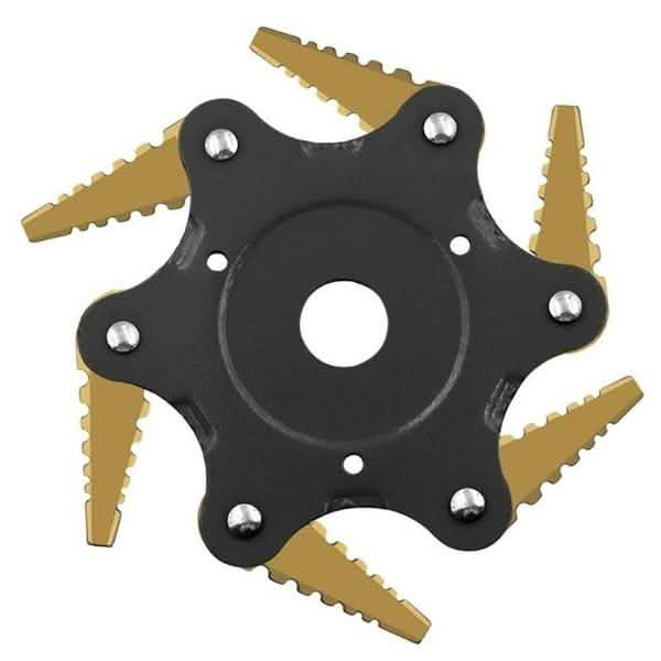 6 Leaves Lawn Mower Blade Metal Brush Cutter Blades Trimmer Blade