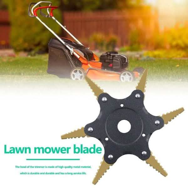 6 Leaves Lawn Mower Blade Metal Brush Cutter Blades Trimmer Blade