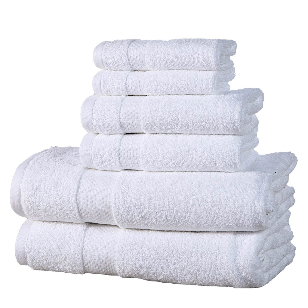 6-Pack: 100% Cotton Towel Set - Assorted Colors