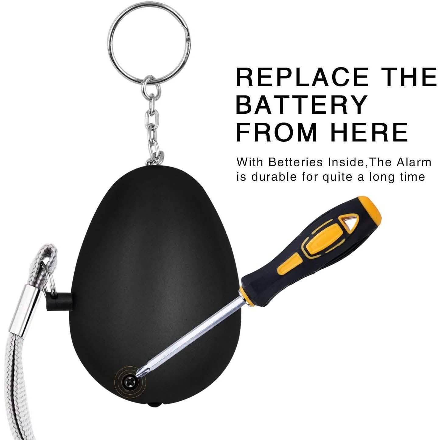 6-Pack: 140DB Personal Security Alarm Keychain with LED Lights