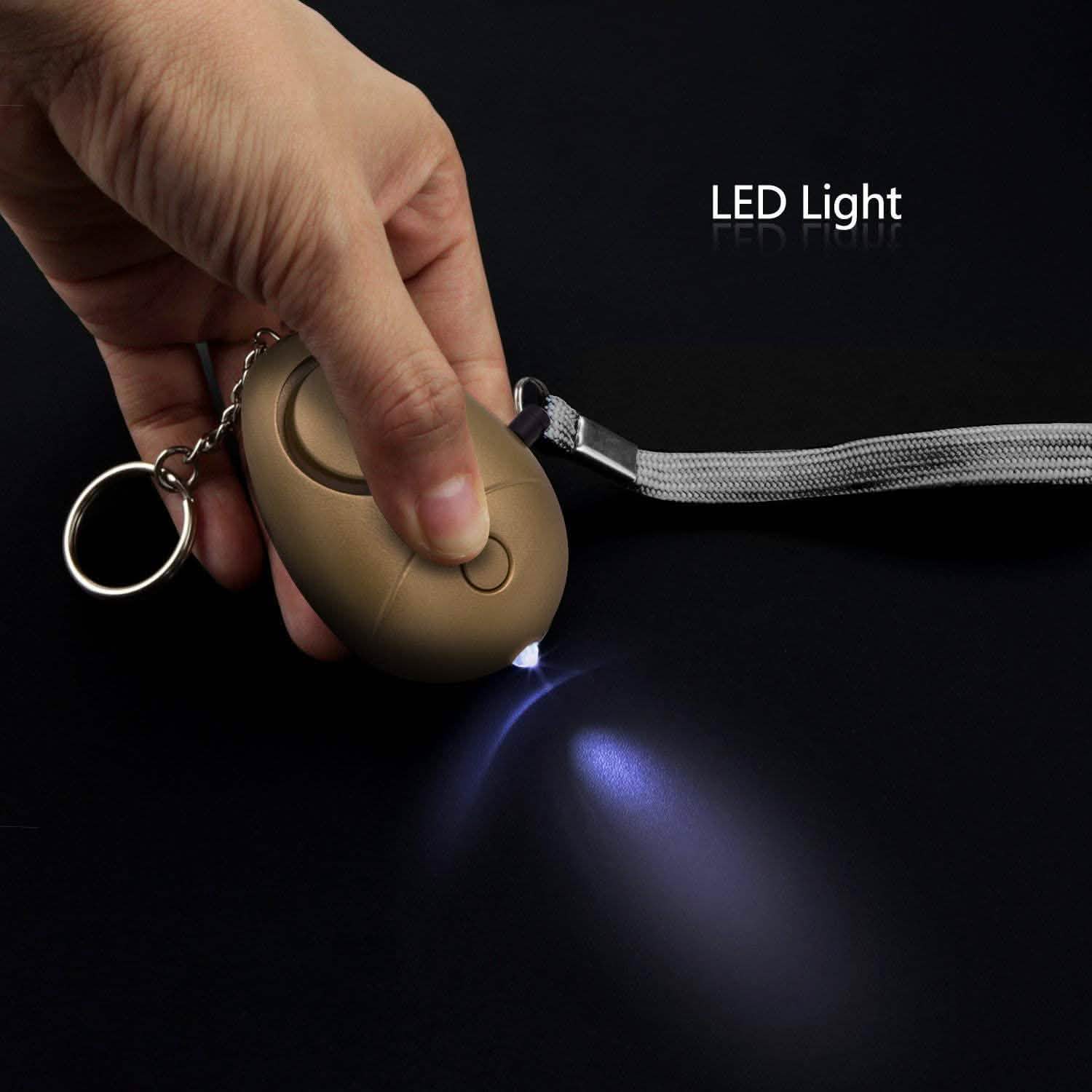 6-Pack: 140DB Personal Security Alarm Keychain with LED Lights