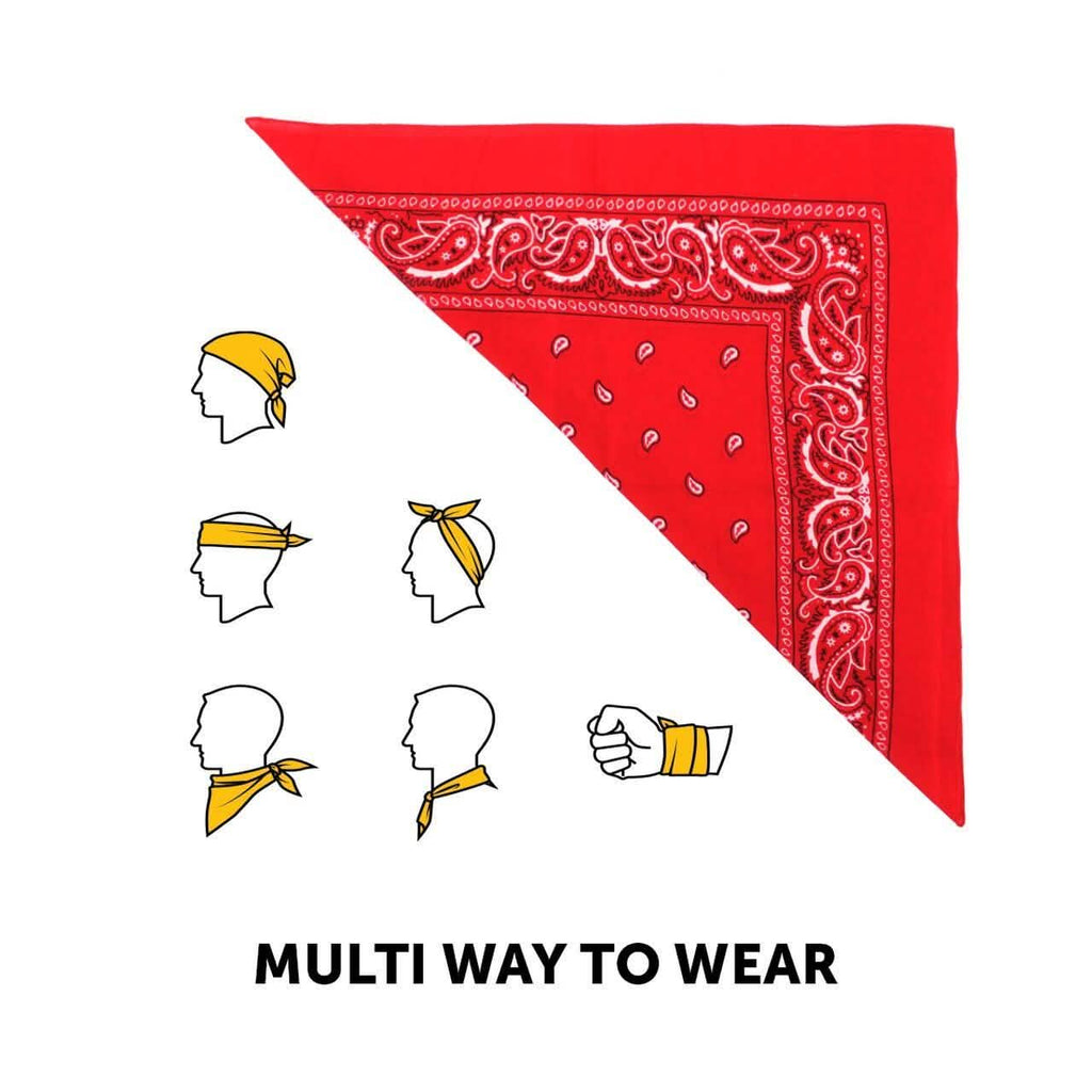 6-Pack: Bandanas - Navy, White & Red