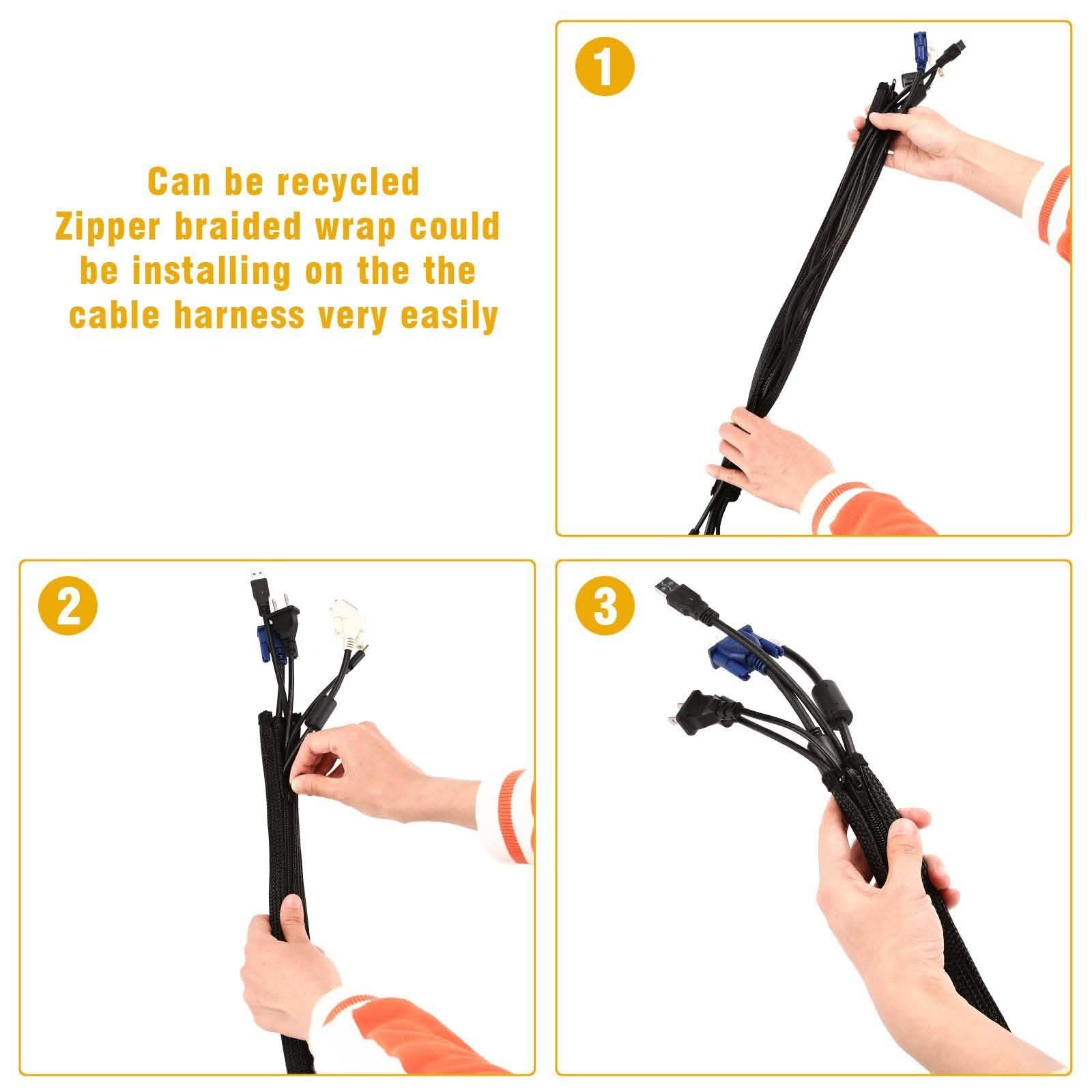 6-Pack: Cable Sleeve Wrap Cover