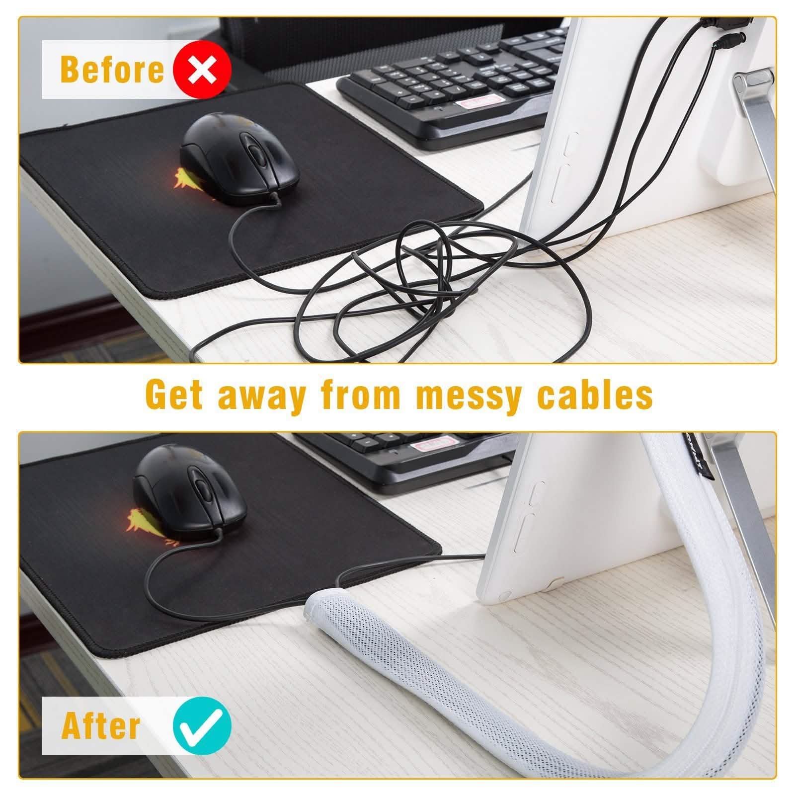 6-Pack: Cable Sleeve Wrap Cover