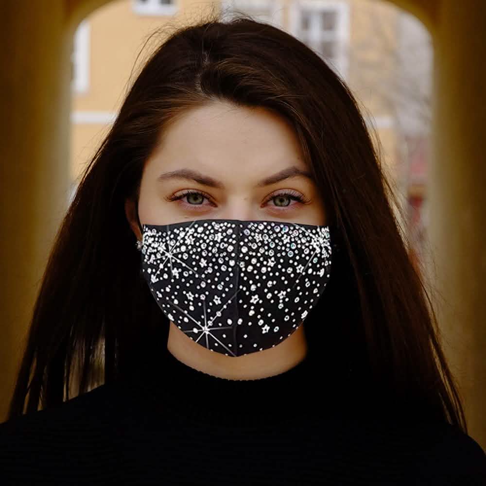 6-Pack: Celebrity Holiday Bling Rhinestone Face Mask