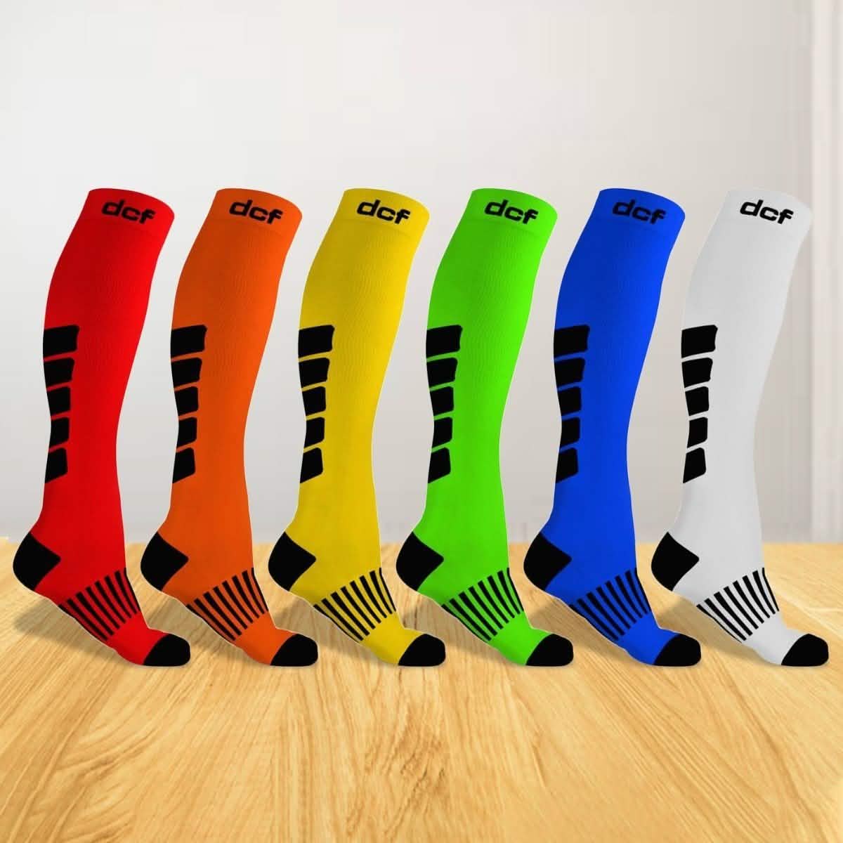 6-Pack: DCF Graduated Mid-Calf Compression Socks