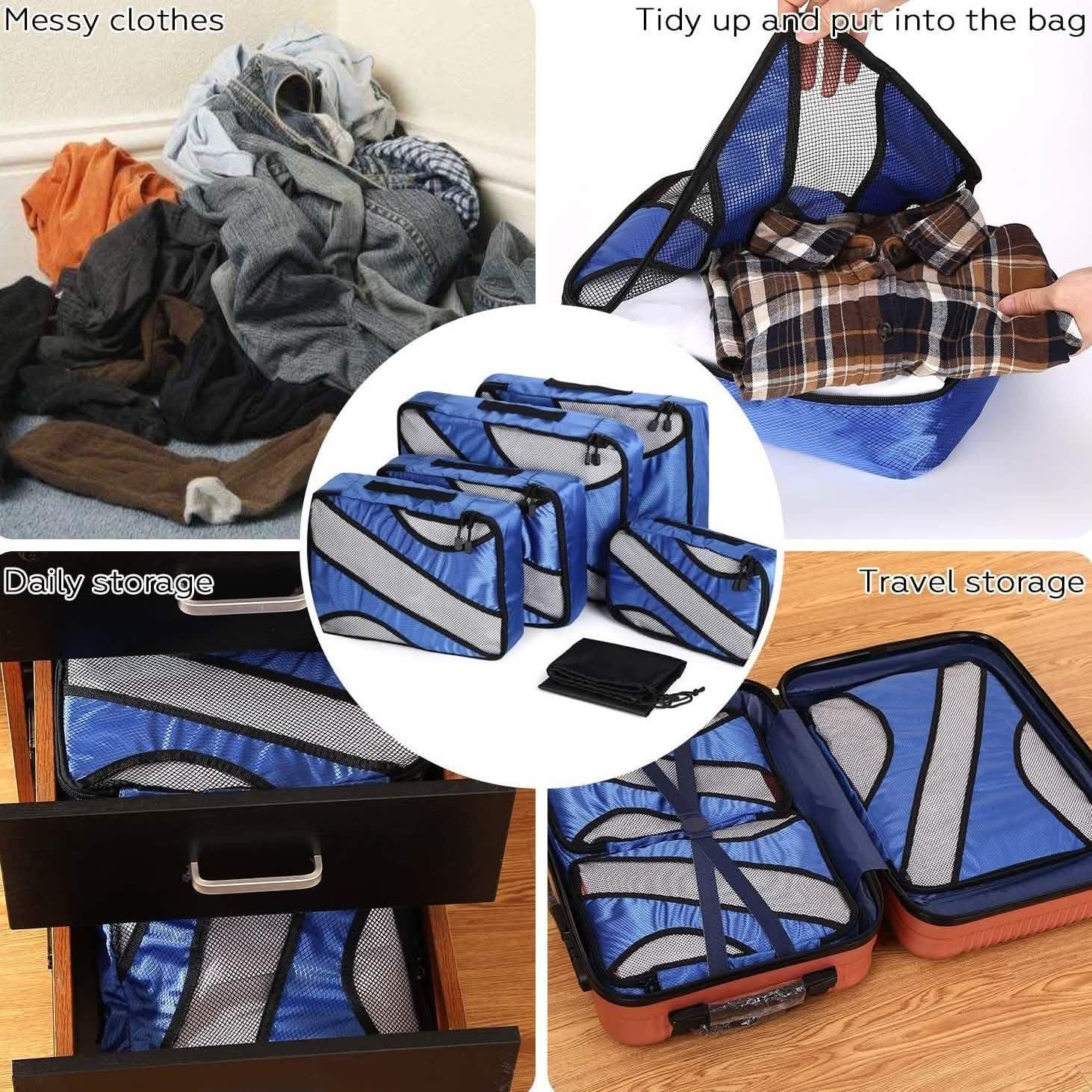 6-Pack: Fitnate Compression Packing Cubes