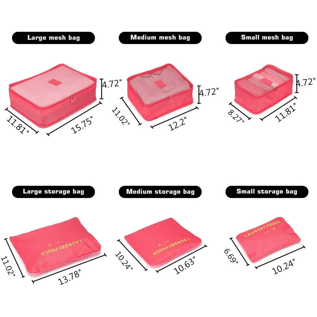 6-Pack: Fitnate Compression Packing Cubes