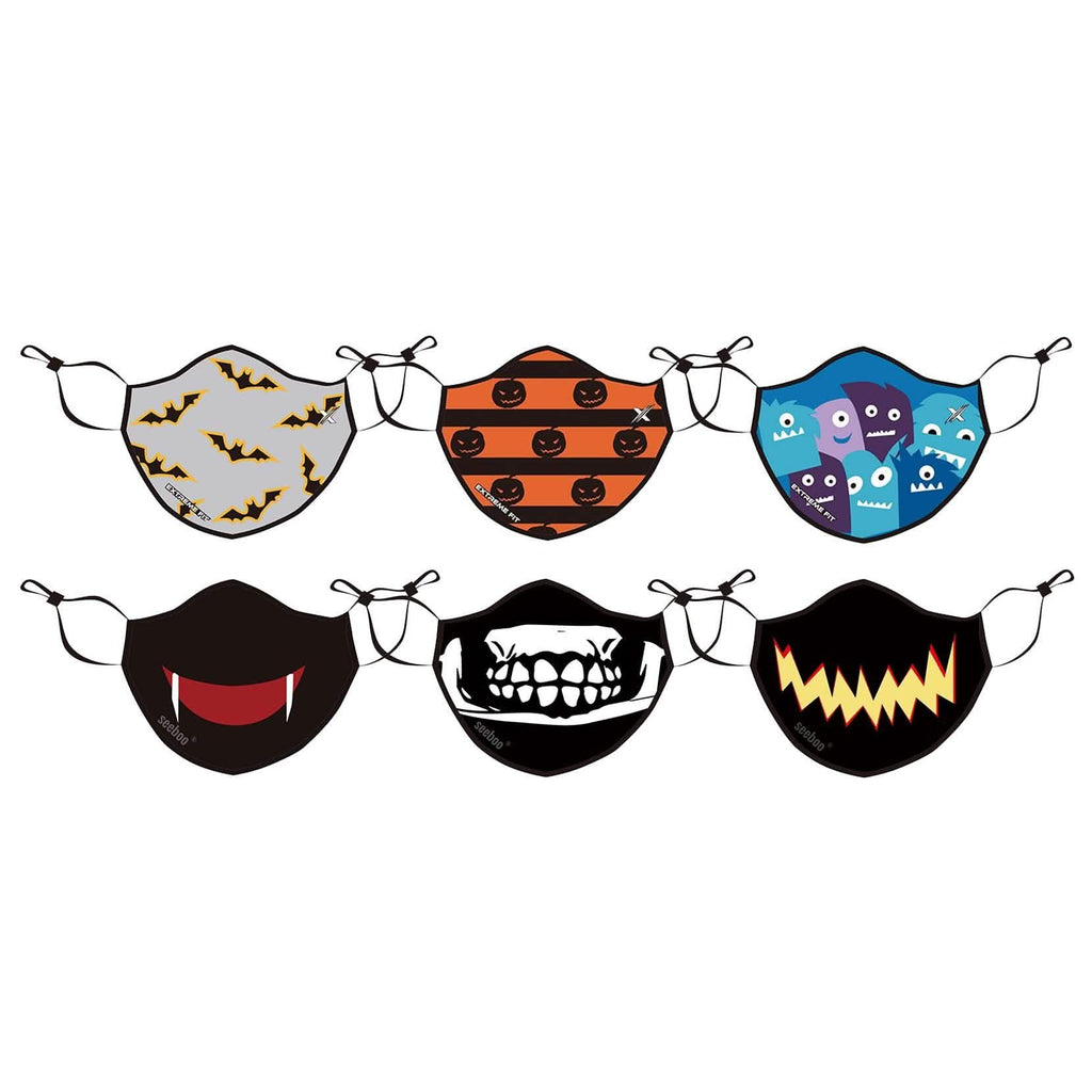 6-Pack: Halloween Two-Layer Special Reusable Face Mask with Adjustable Earloop