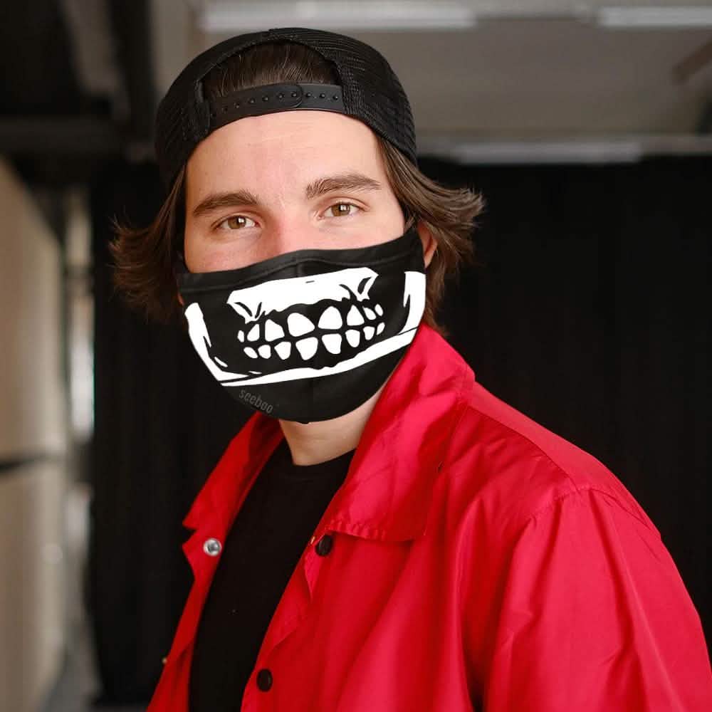6-Pack: Halloween Two-Layer Special Reusable Face Mask with Adjustable Earloop