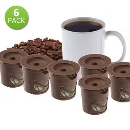 6-Pack: Handy Coffee Cups Reusable Single Cup Coffee Pods