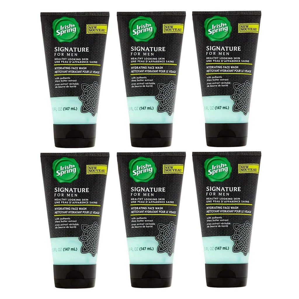 6-Pack: Irish Spring Signature for Men Hydrating Face Wash 5 Oz