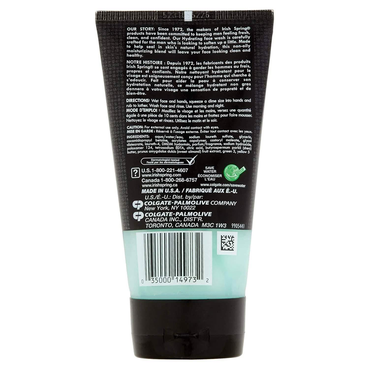 6-Pack: Irish Spring Signature for Men Hydrating Face Wash 5 Oz