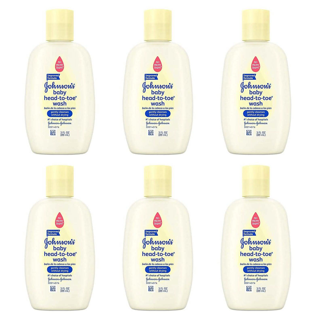 6-Pack: Johnson's Head-To-Toe Baby Wash Travel Size 3 Fl. Oz.