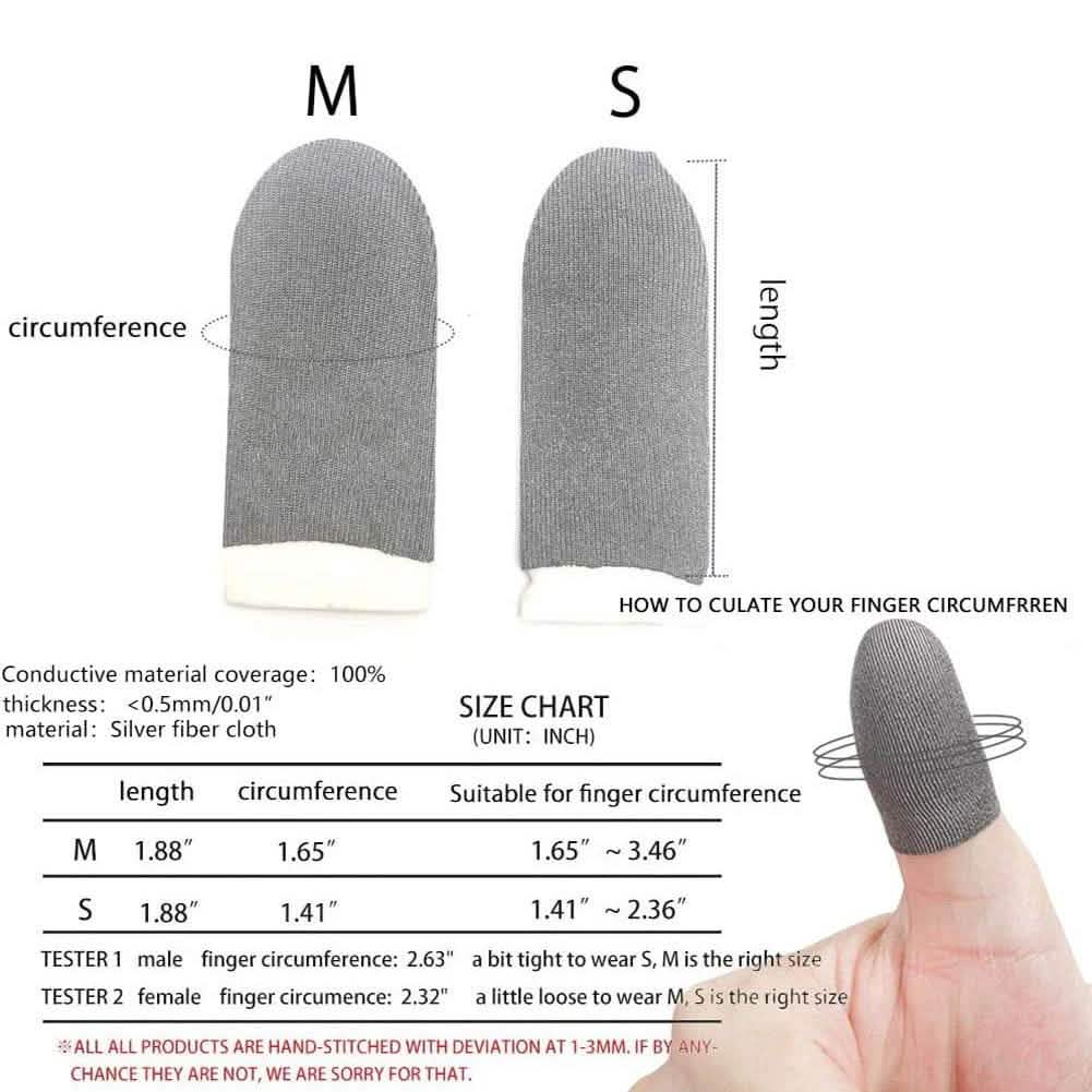 6-Pack: Pubg Mobile Finger Sleeve Anti-Sweat Breathable