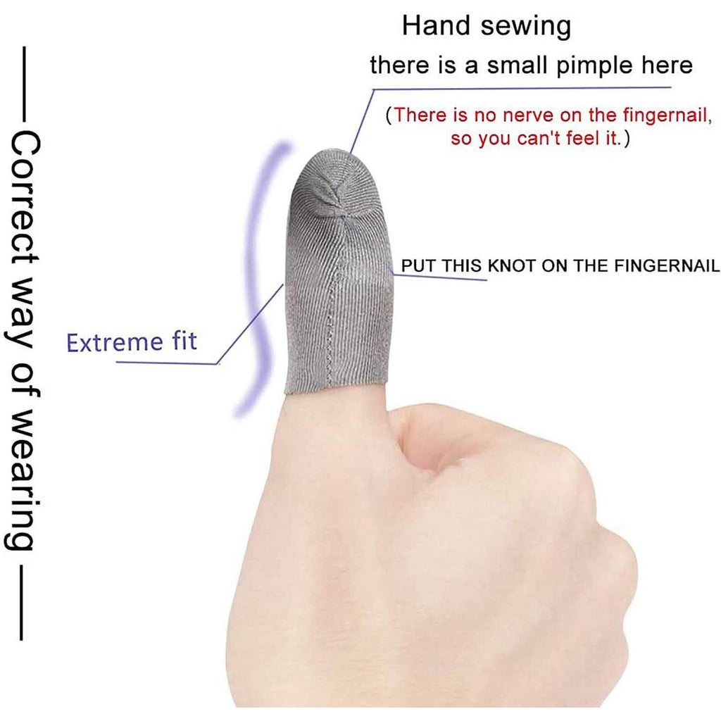 6-Pack: Pubg Mobile Finger Sleeve Anti-Sweat Breathable