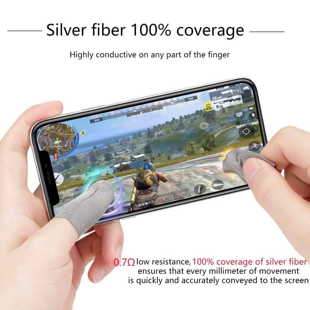 6-Pack: Pubg Mobile Finger Sleeve Anti-Sweat Breathable