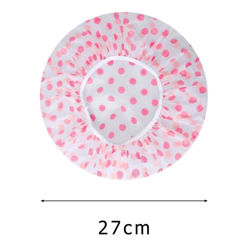 6-Pack: Reusable Shower Caps Elastic Band Bath Hair Hat