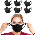 6-Pack: Reusable Washable Non-Medical Black Masks