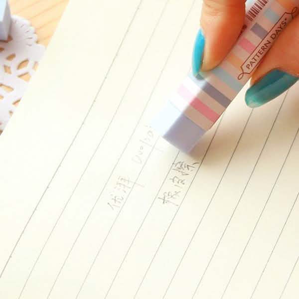 6-Pack: Stationery Supplies Kawaii Candy Color Eraser
