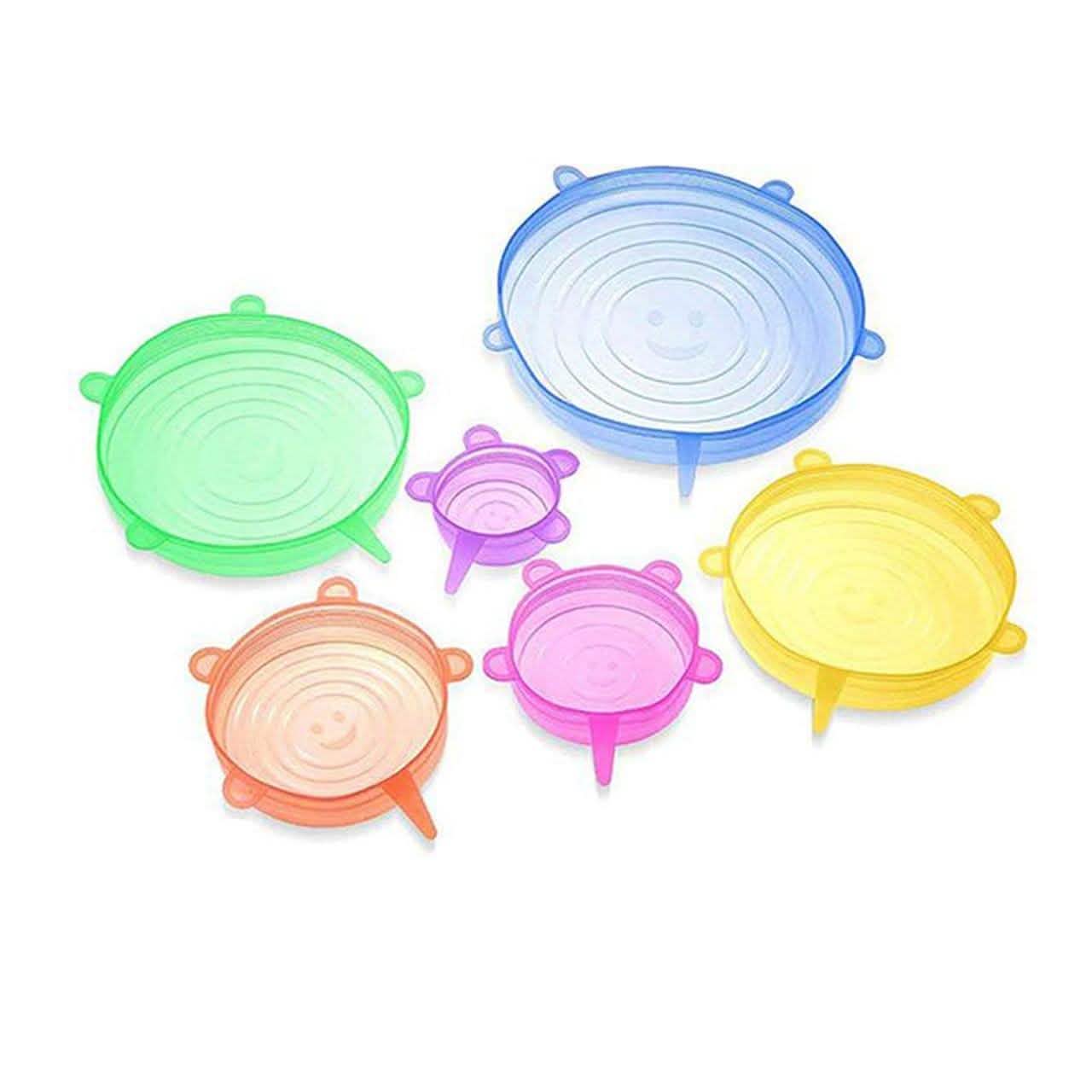 6-Pack: Stretchable Silicone Cover Lids